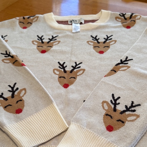 Beach Riot for Anthropologie absolutely love this Reindeer Pattern Sweater SZ XL - Picture 5 of 10